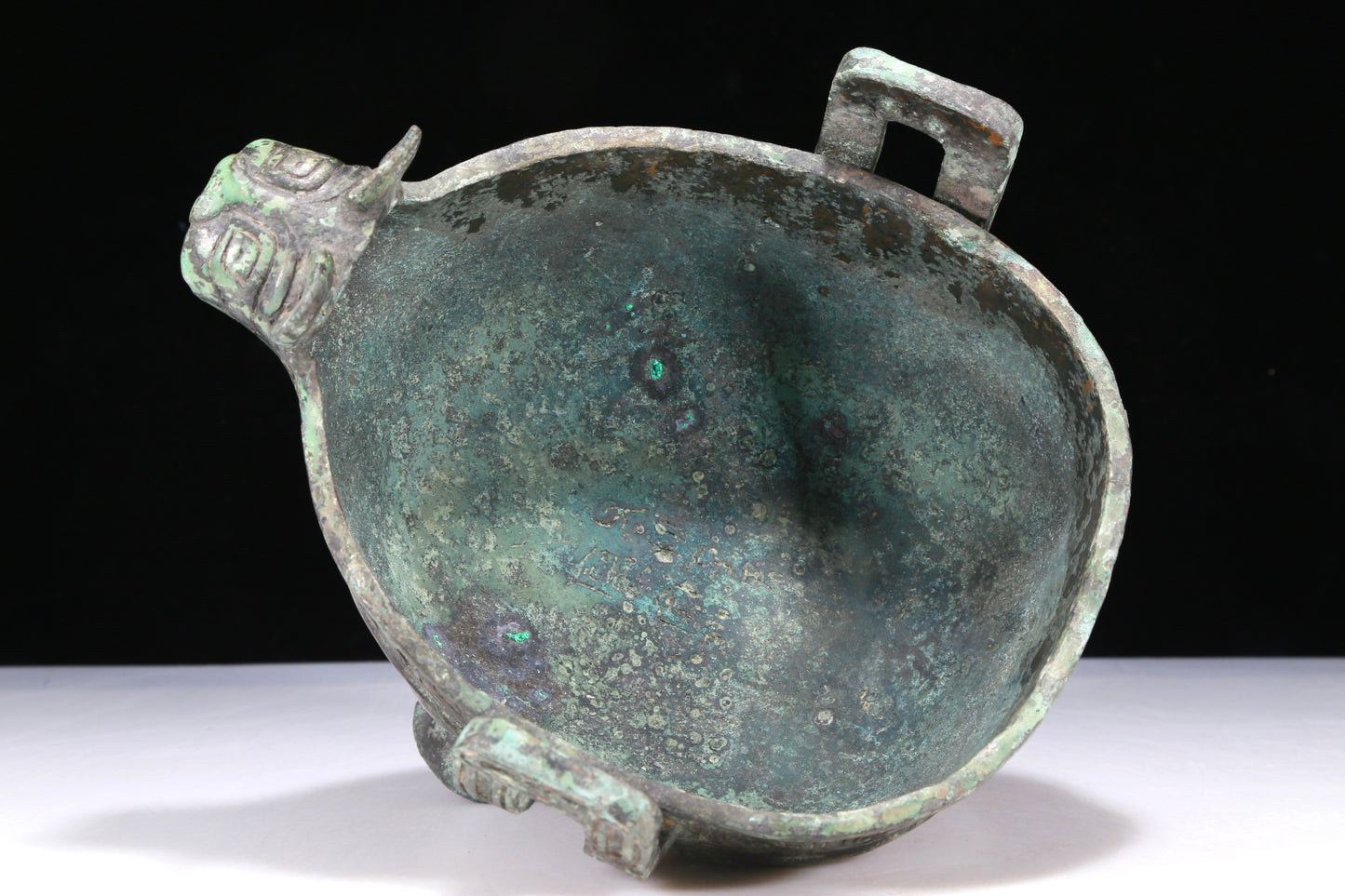 A Wonderful Bronze 'Auspicious Beast' Tripod Censer And Cover With Inscriptions