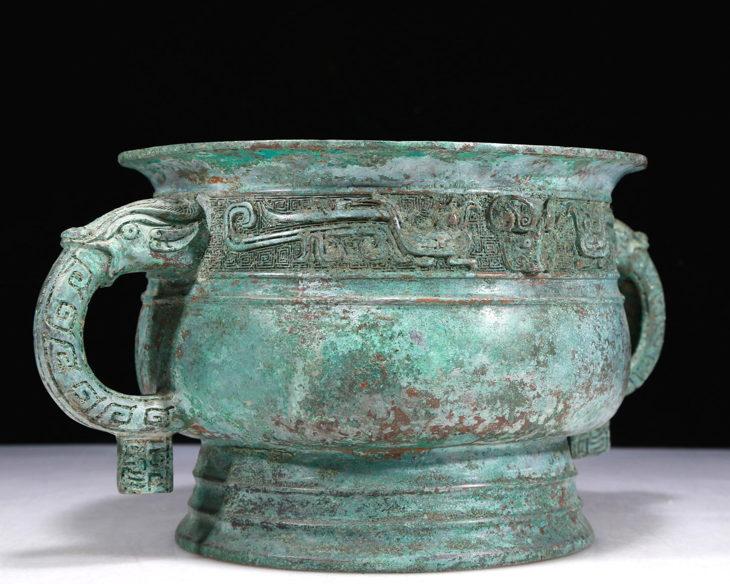 A Wonderful Bronze Beast-Handled Censer