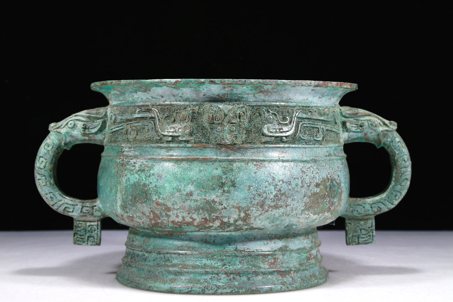 A Wonderful Bronze Beast-Handled Censer