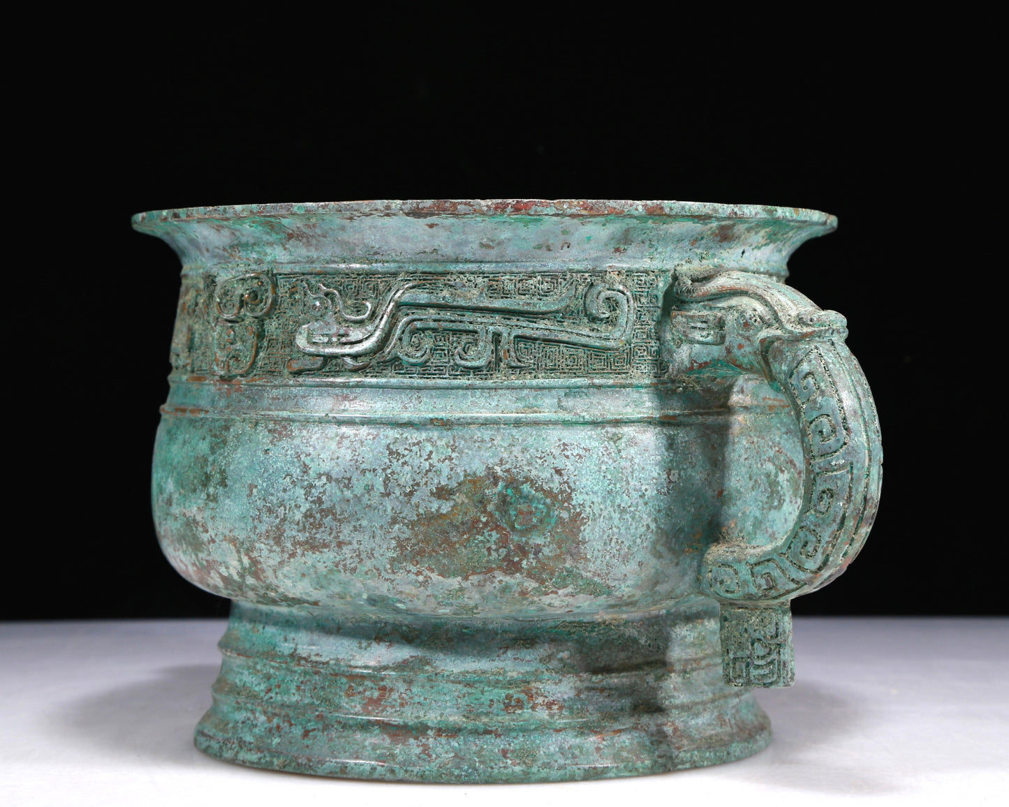 A Wonderful Bronze Beast-Handled Censer