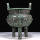 A Wonderful Bronze 'Animal Mask' Tripod Censer With Inscriptions