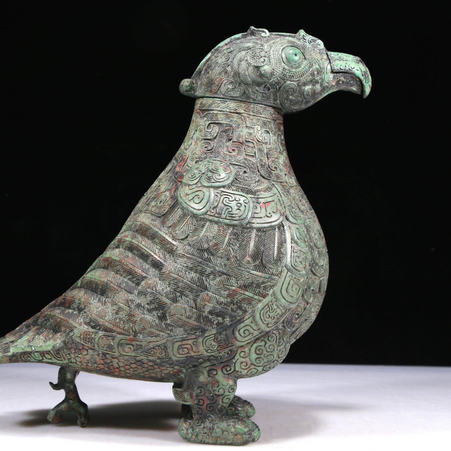 A Wonderful Bronze Auspicious Beast-Form Jar