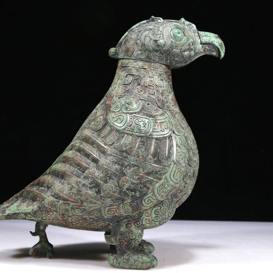 A Wonderful Bronze Auspicious Beast-Form Jar
