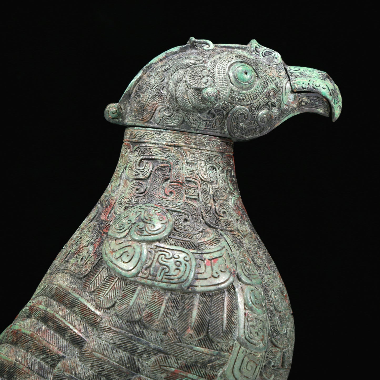 A Wonderful Bronze Auspicious Beast-Form Jar