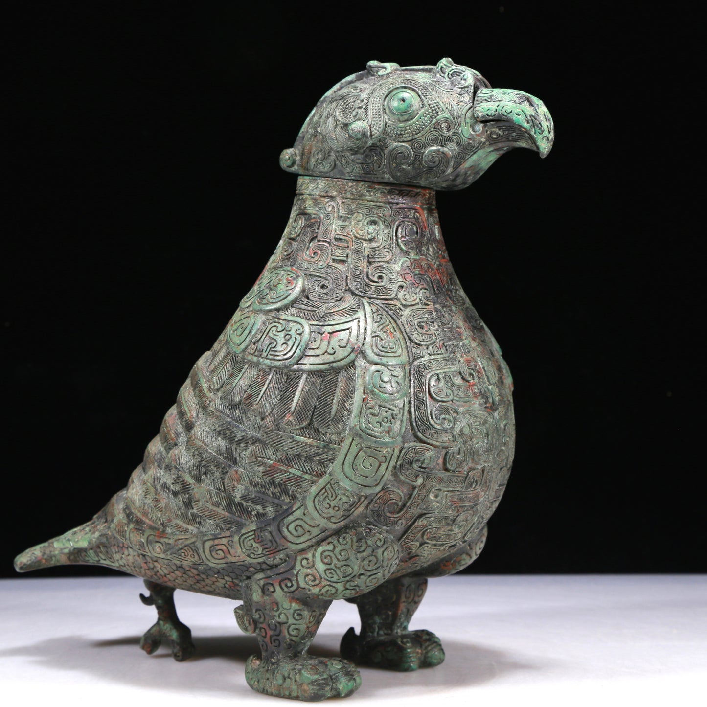 A Wonderful Bronze Auspicious Beast-Form Jar