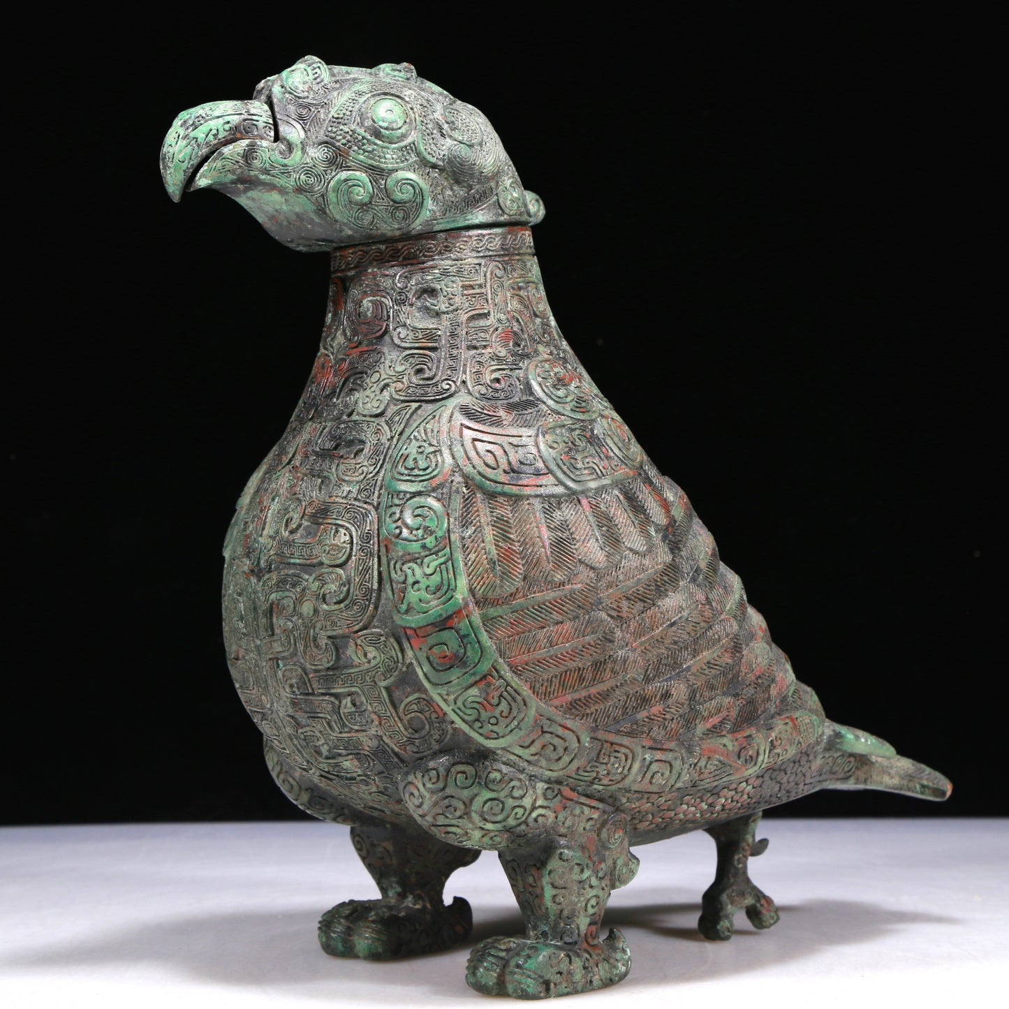 A Wonderful Bronze Auspicious Beast-Form Jar