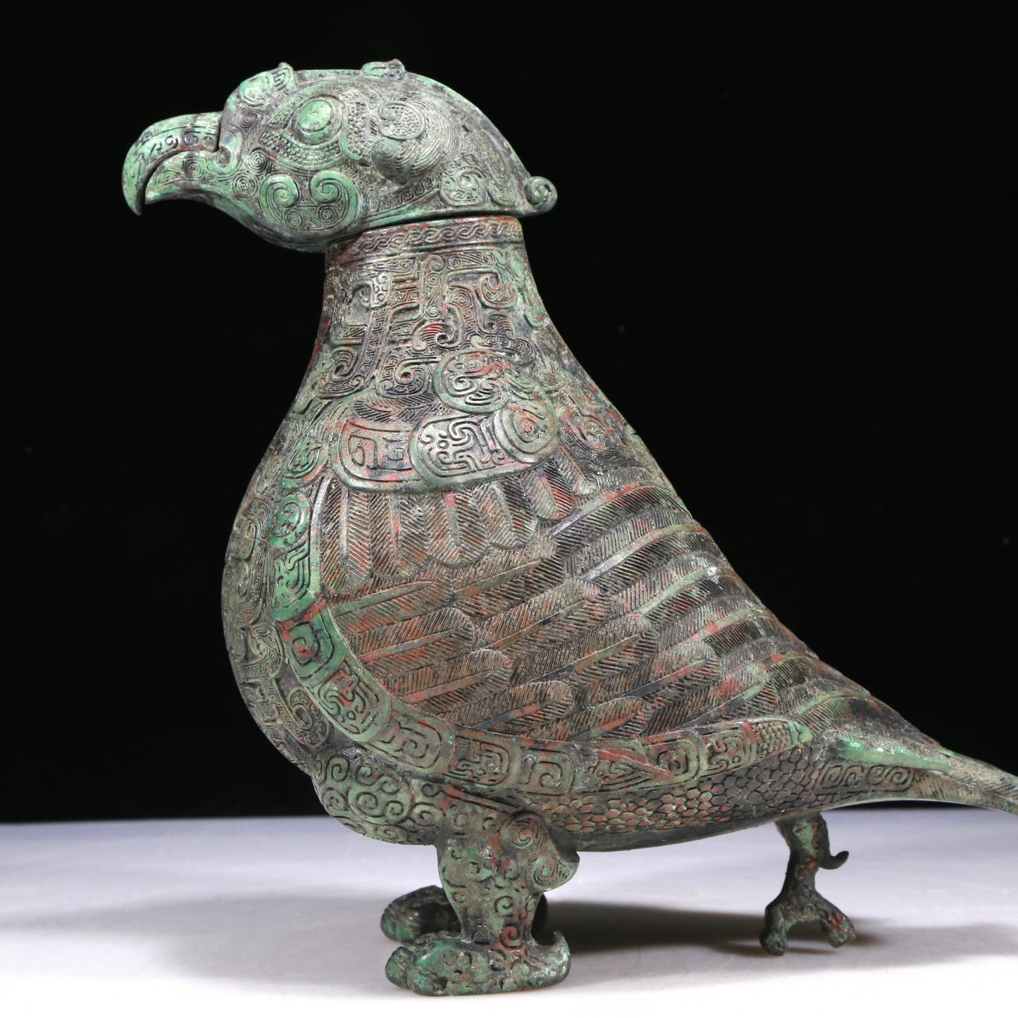 A Wonderful Bronze Auspicious Beast-Form Jar