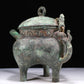 A Wonderful Bronze 'Auspicious Beast' Tripod Ewer