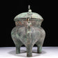 A Wonderful Bronze 'Auspicious Beast' Tripod Ewer