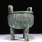 A Wonderful Bronze 'Animal Mask' Tripod Censer With Inscriptions