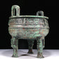 A Wonderful Bronze 'Animal Mask' Tripod Censer With Inscriptions