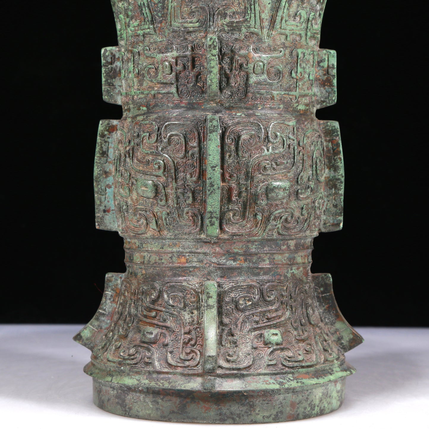 An Excellent Bronze 'Animal Mask' Vase With Inscriptions