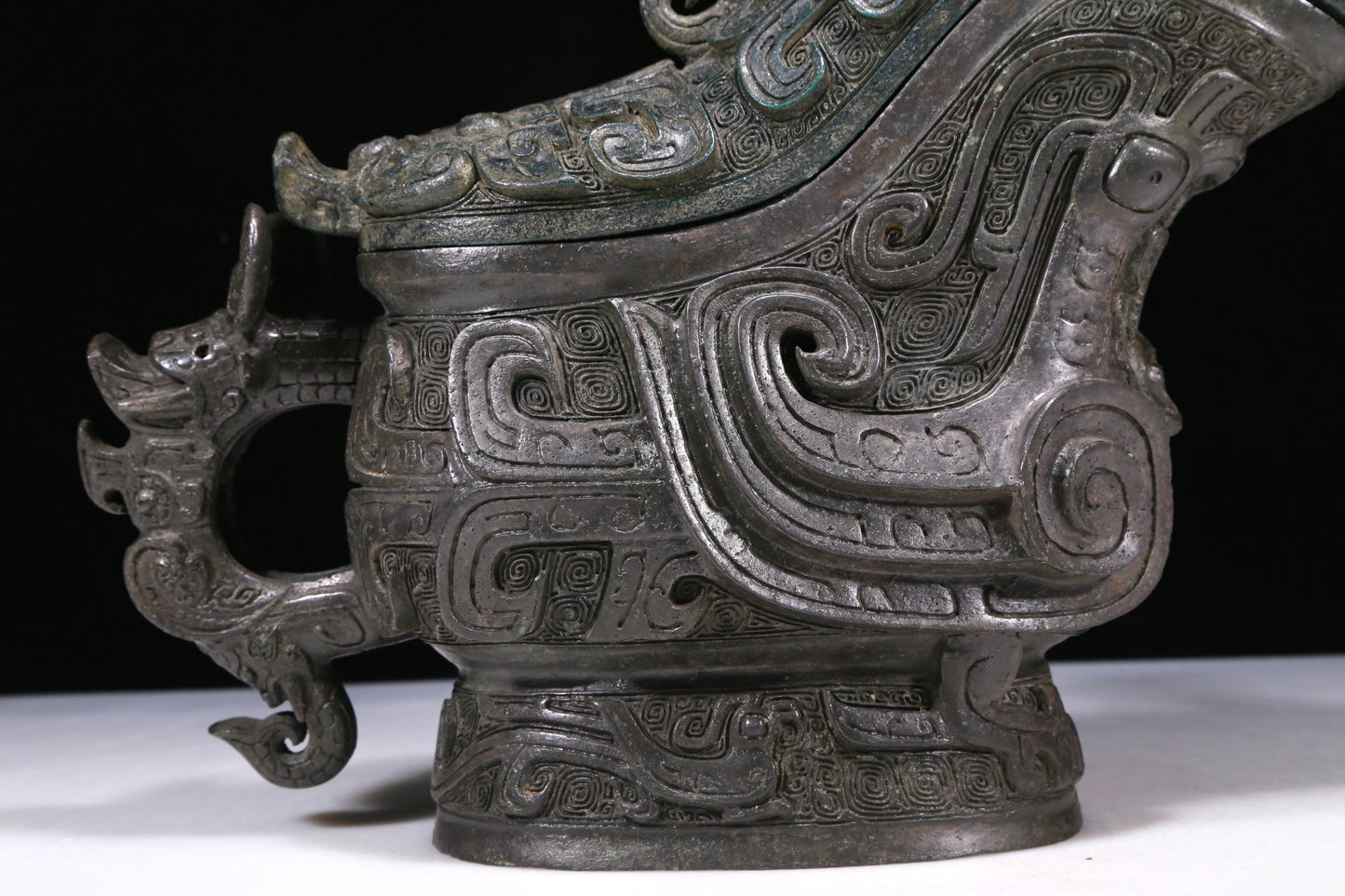 An Excellent Bronze 'Auspicious Beast' Ewer With Inscriptions