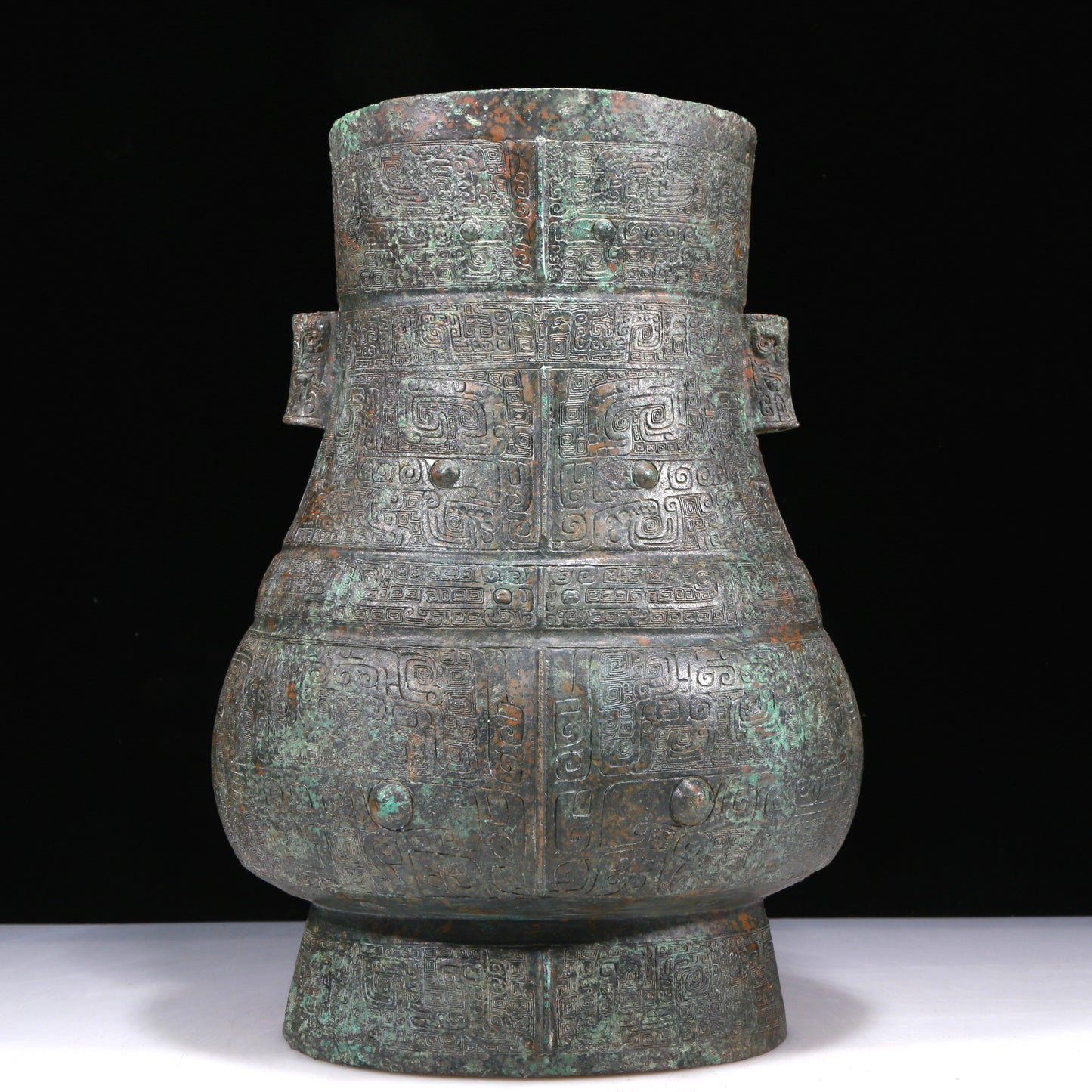 An Excellent Bronze 'Animal Mask' Vase With Inscriptions