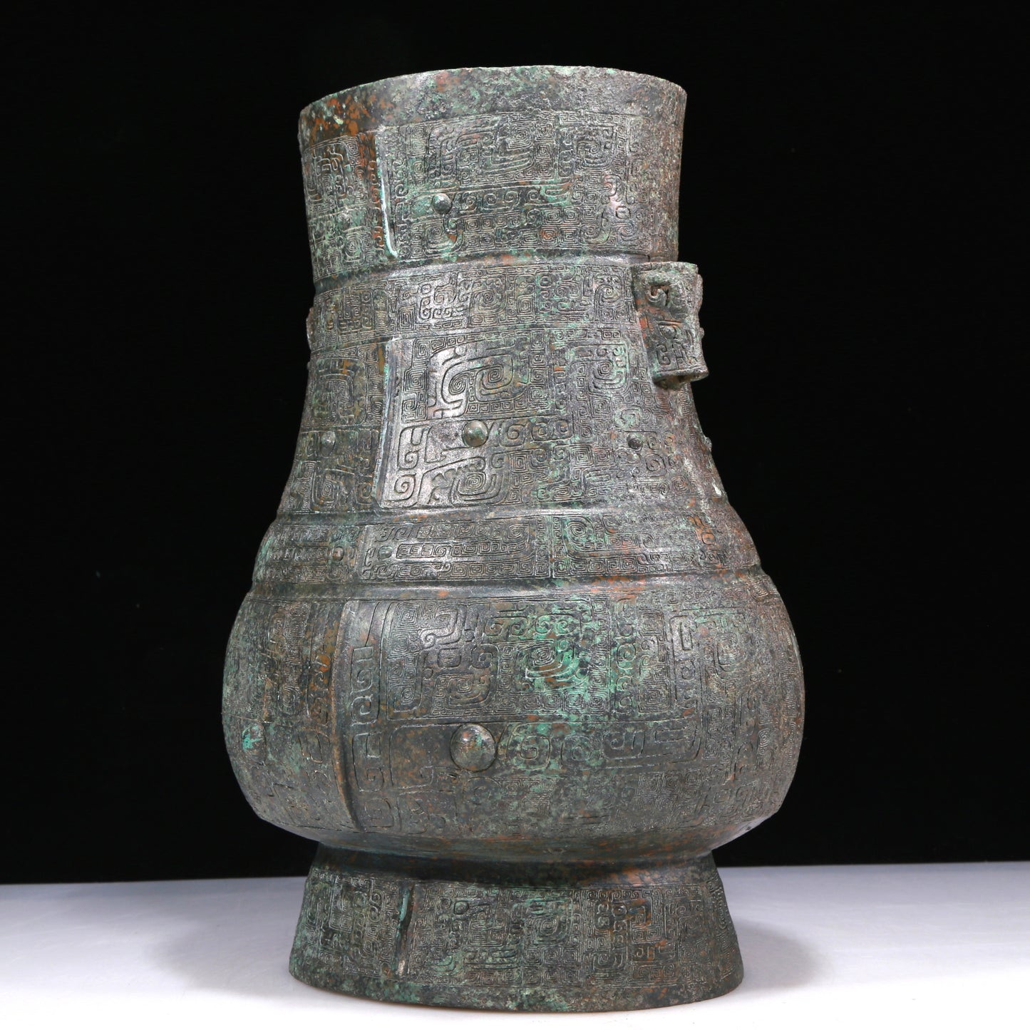 An Excellent Bronze 'Animal Mask' Vase With Inscriptions