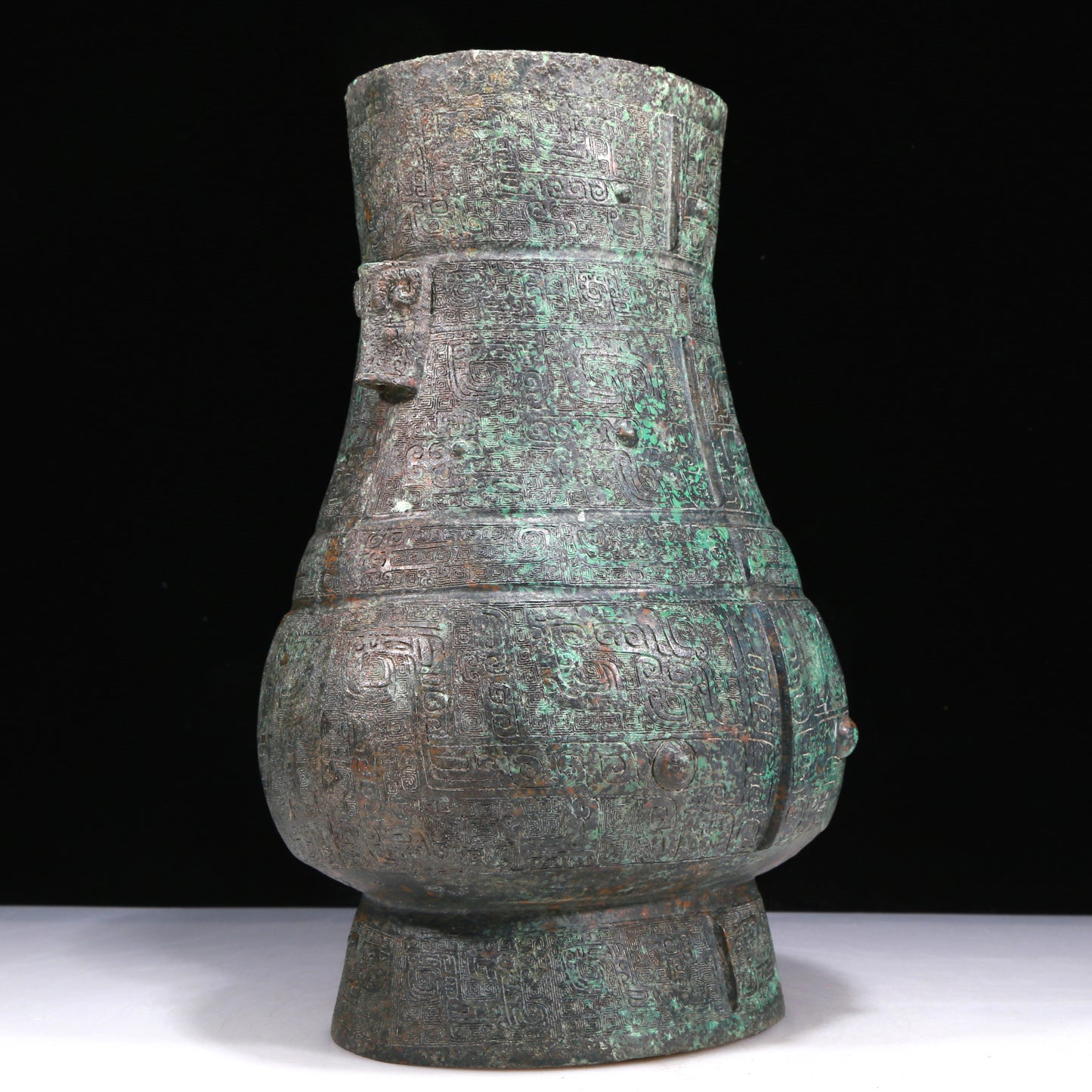 An Excellent Bronze 'Animal Mask' Vase With Inscriptions