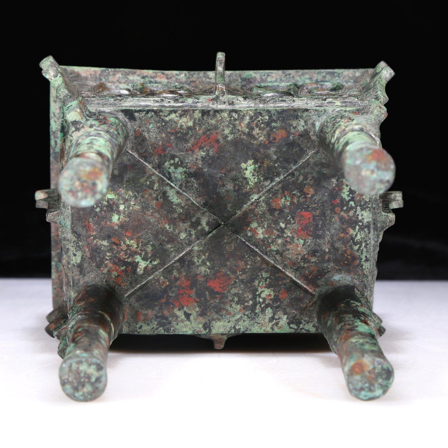 A Precious Bronze 'Animal Mask' Ritual Food Vessel, Ding, With Inscriptions