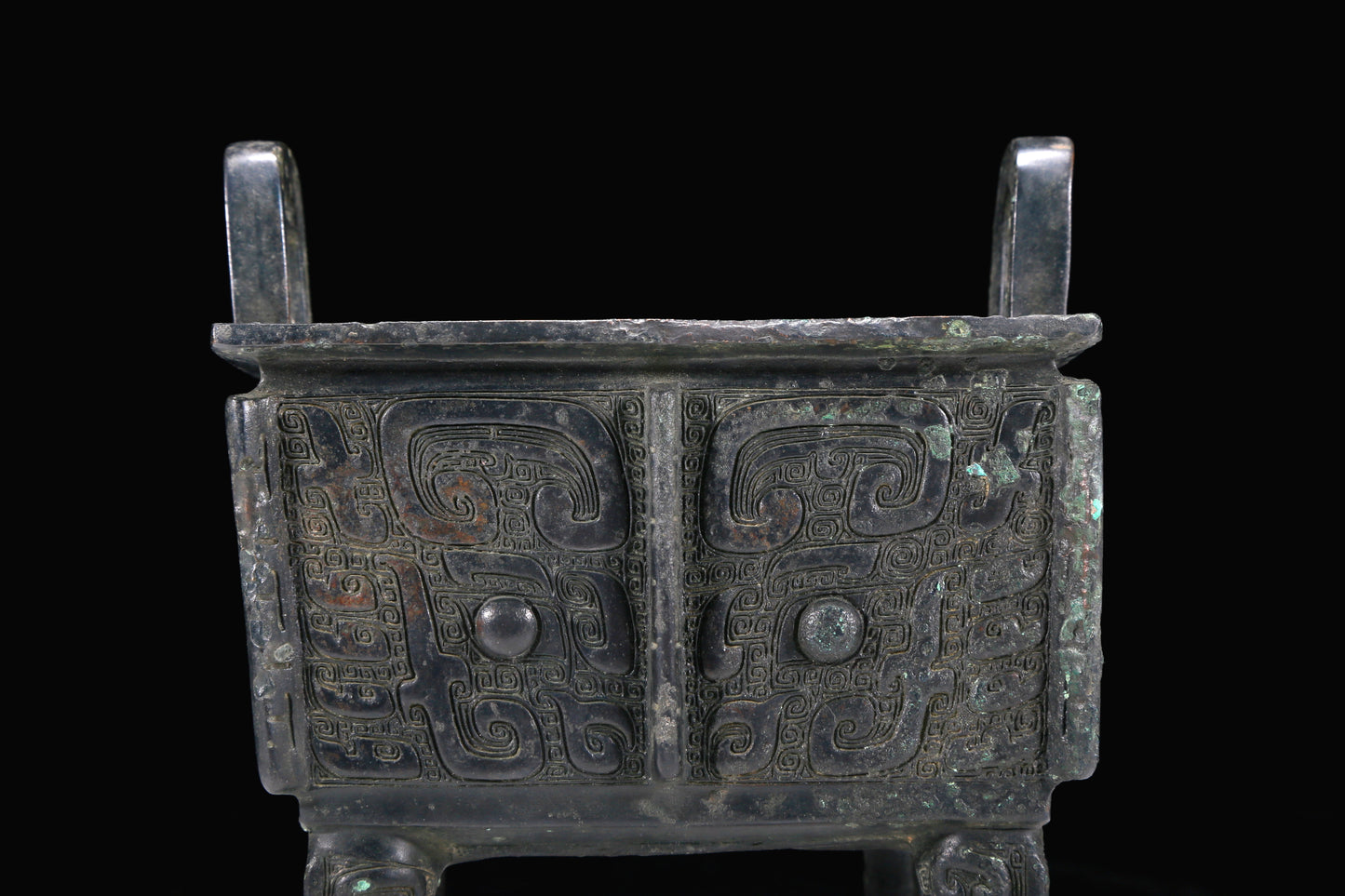 A Precious Bronze 'Animal Mask' Ritual Food Vessel, Ding