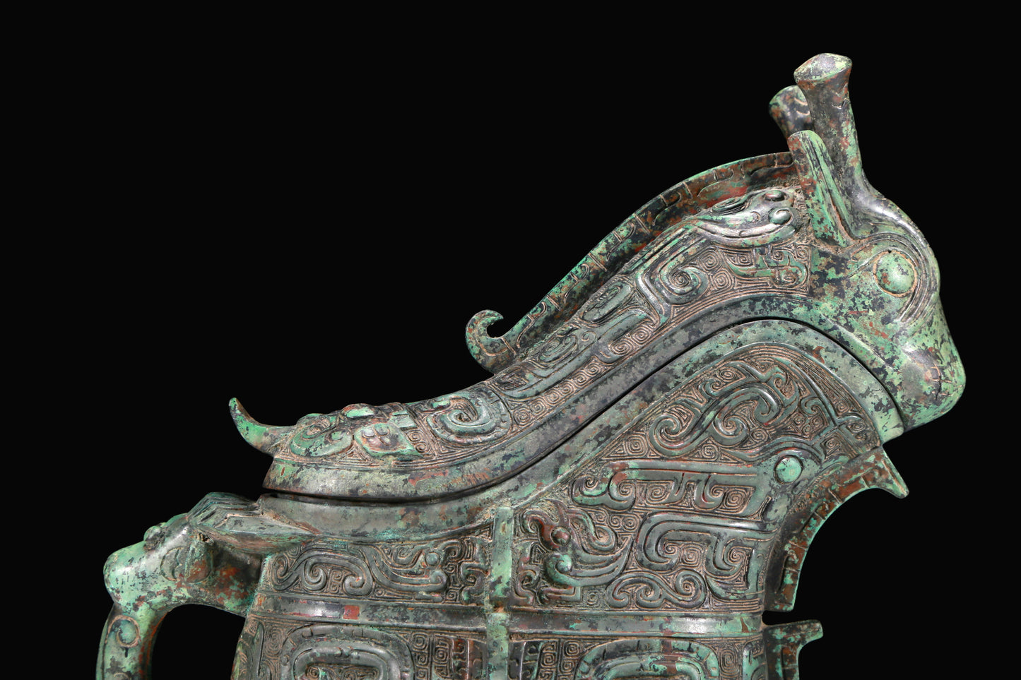 A Precious Bronze 'Animal Mask' Ewer With Inscriptions