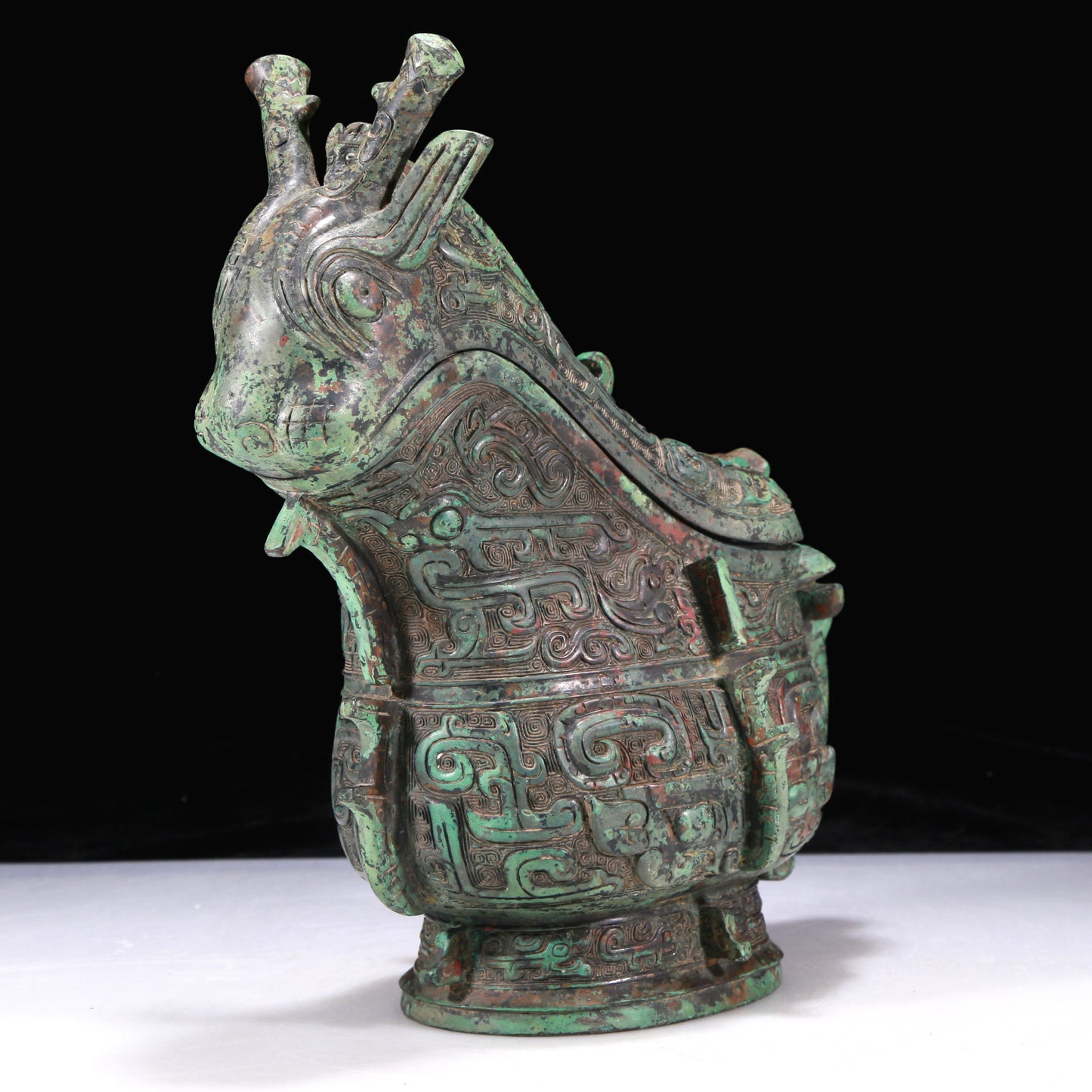 A Precious Bronze 'Animal Mask' Ewer With Inscriptions