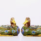 Pair of cloisonné duck ornaments