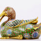 Pair of cloisonné duck ornaments