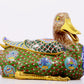 Pair of cloisonné duck ornaments