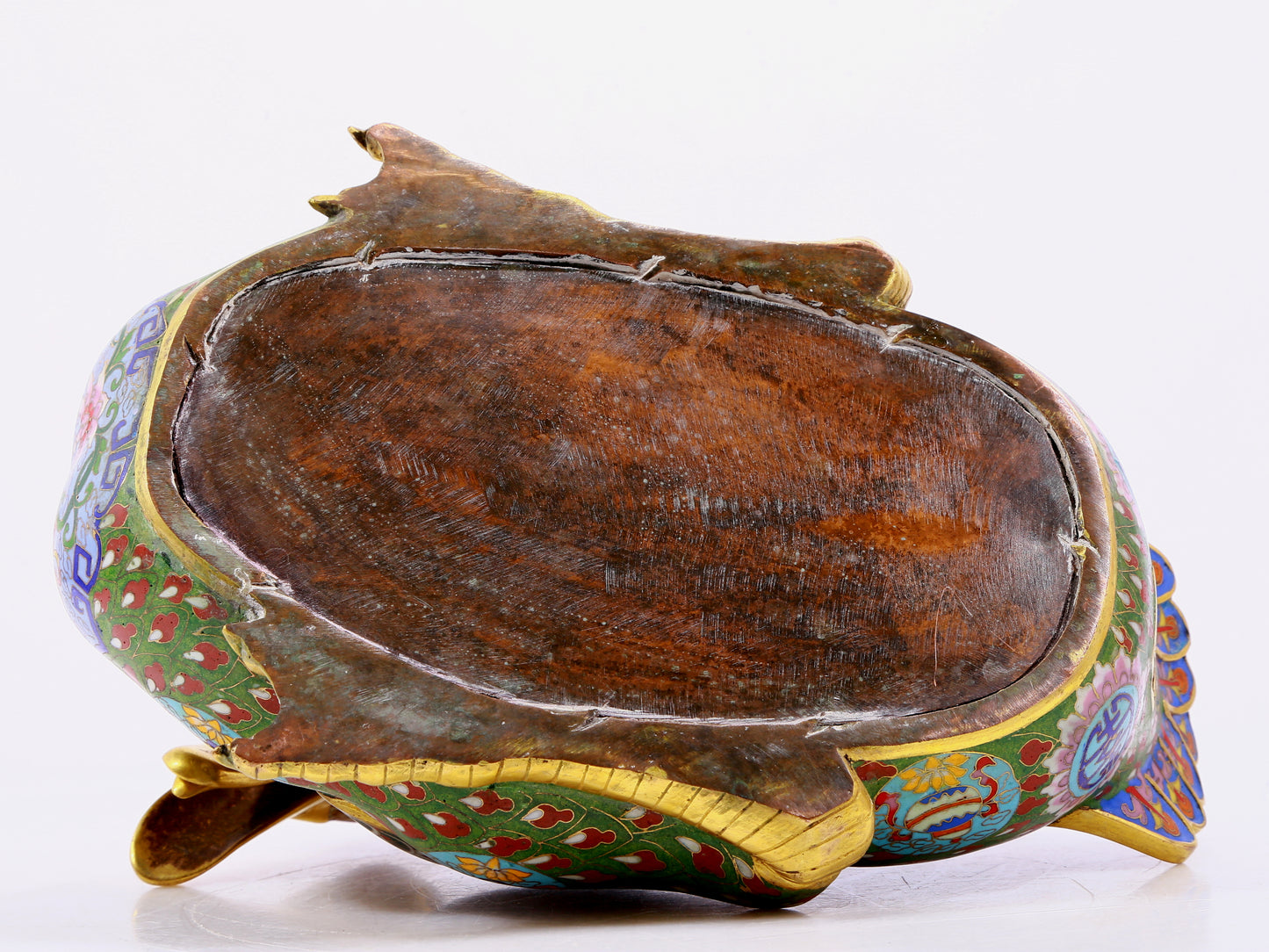 Pair of cloisonné duck ornaments