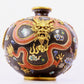 A cloisonné vase with auspicious clouds and dragon pattern