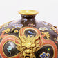 A cloisonné vase with auspicious clouds and dragon pattern