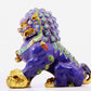 Pair of cloisonné lion ornaments