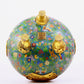 A cloisonne squirrel grape pattern two-eared three-legged incense burner