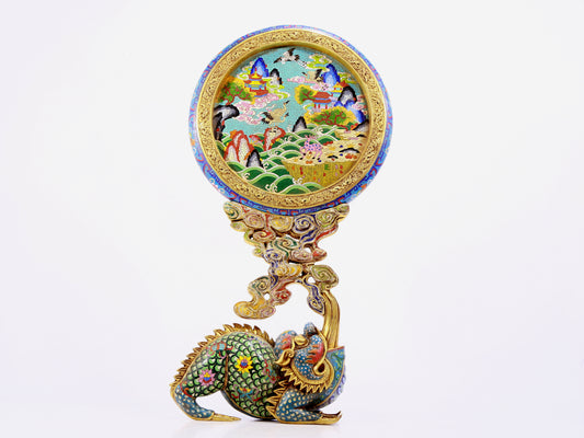 A cloisonne auspicious animal screen