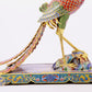 A pair of cloisonné phoenix ornaments