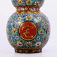 A cloisonné gourd-shaped vase with lotus pattern