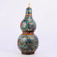 A cloisonné gourd-shaped vase with lotus pattern