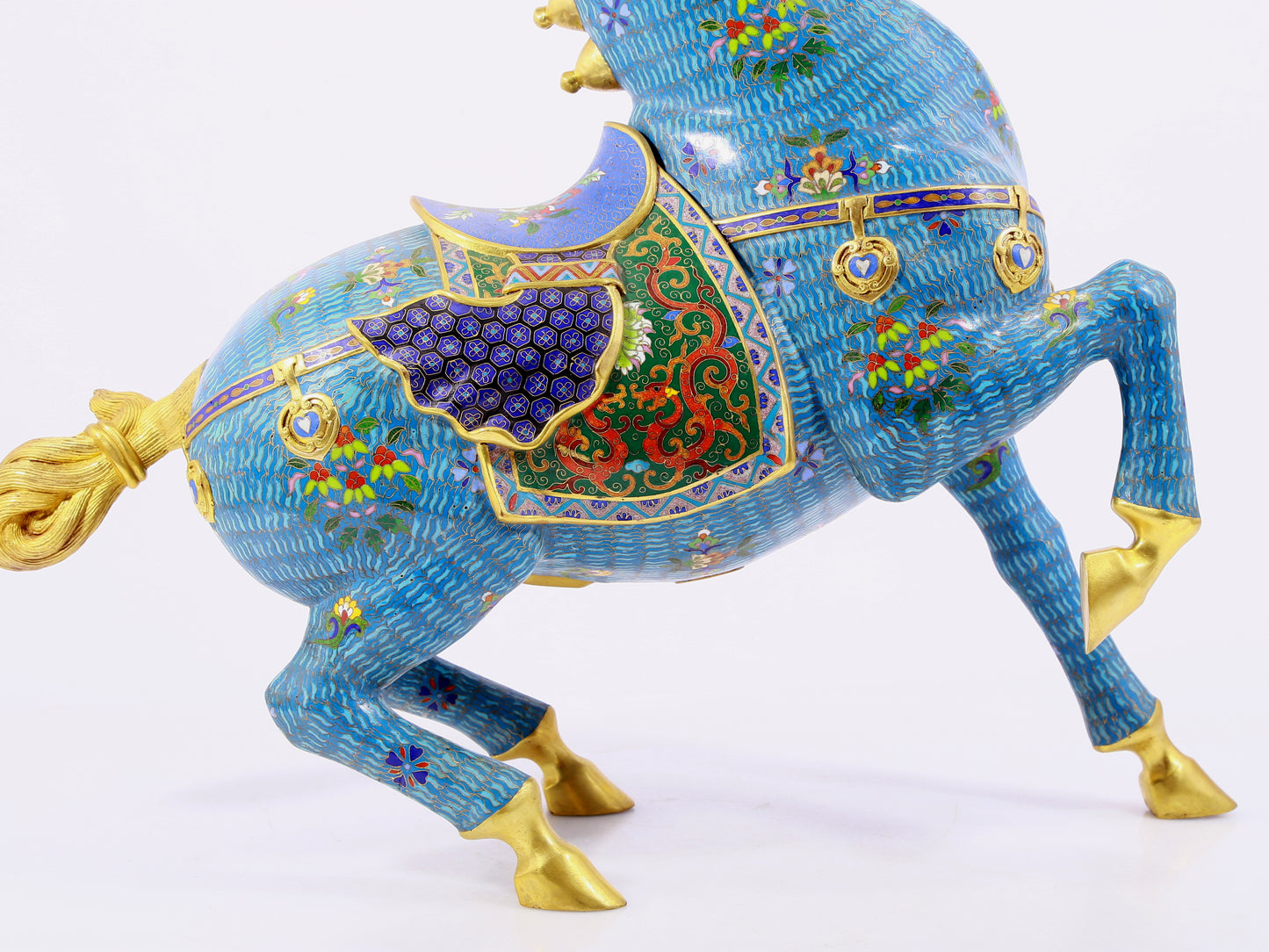 A cloisonné horse ornament