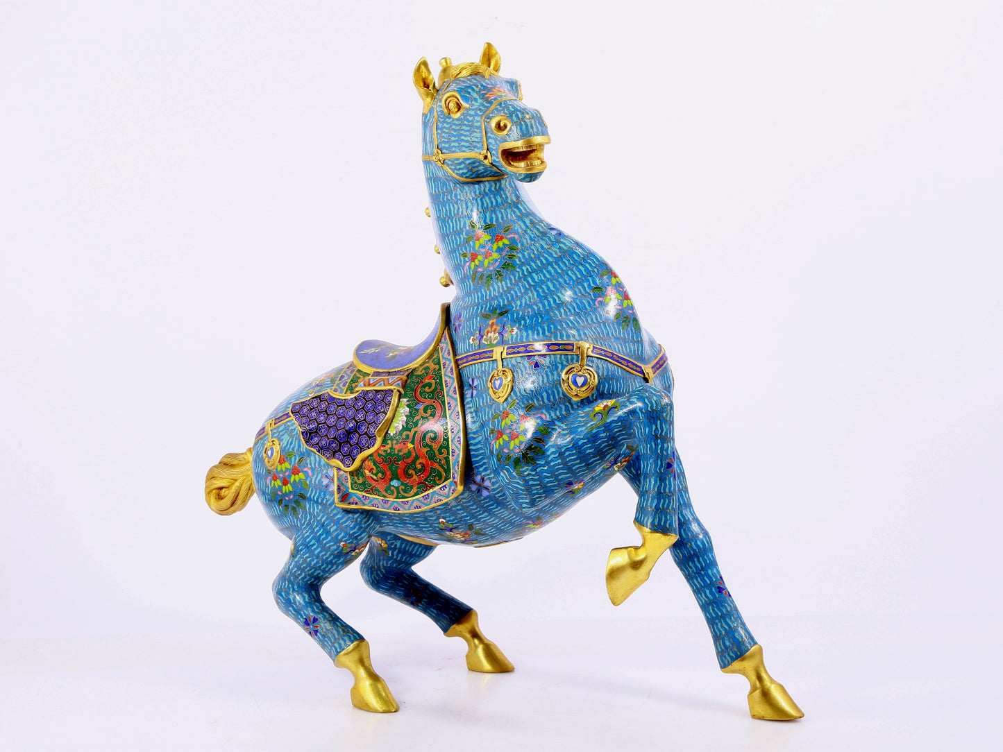 A cloisonné horse ornament