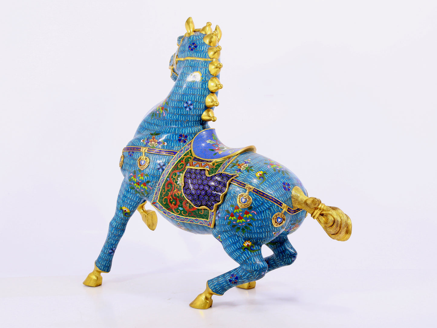 A cloisonné horse ornament