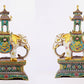 Pair of cloisonné elephant palace lanterns