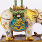 Pair of cloisonné elephant palace lanterns