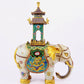 Pair of cloisonné elephant palace lanterns