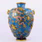 A cloisonné vase with auspicious clouds and dragon pattern