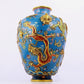 A cloisonné vase with auspicious clouds and dragon pattern