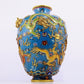 A cloisonné vase with auspicious clouds and dragon pattern