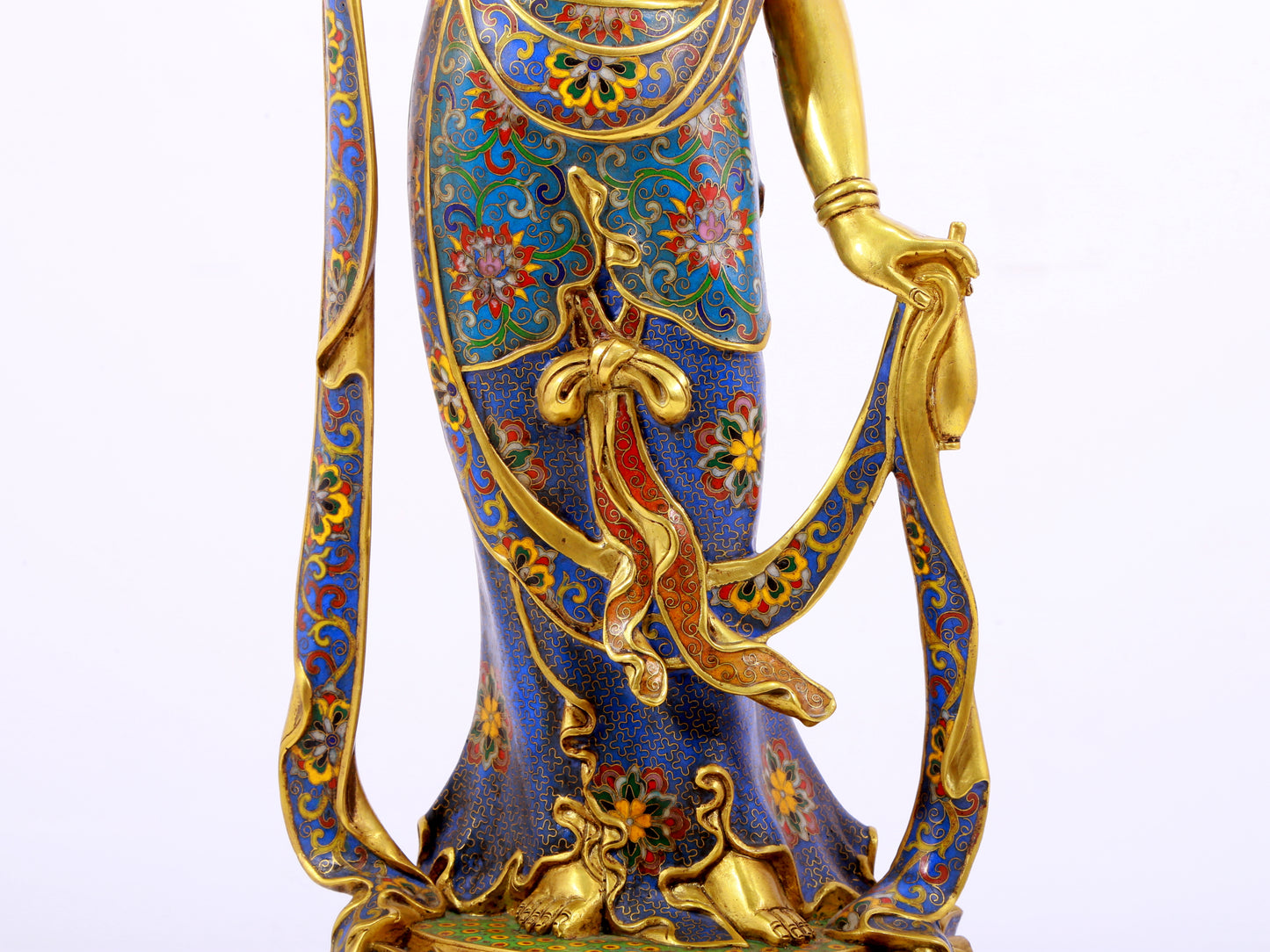 Cloisonné Bodhisattva Statue