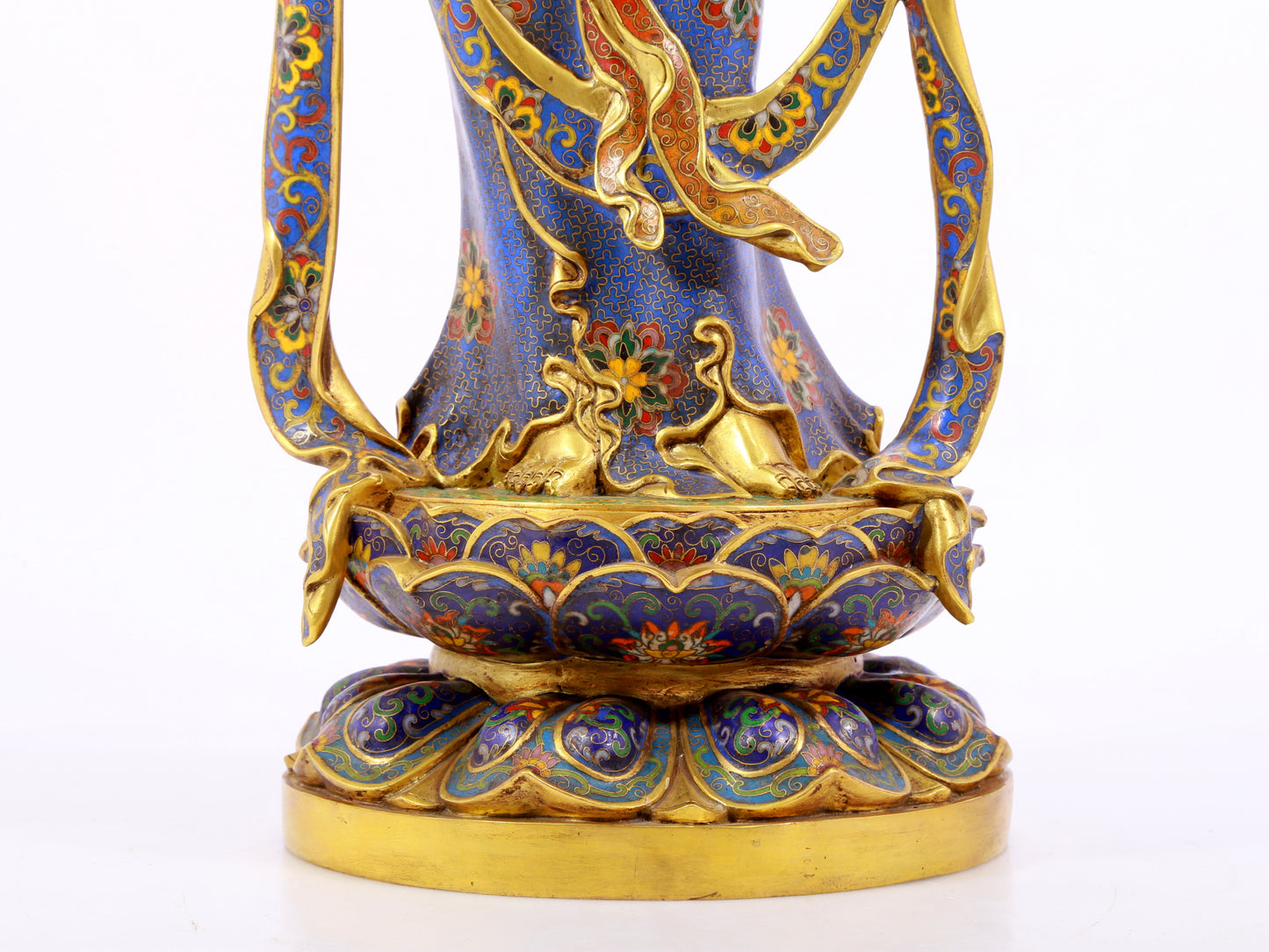 Cloisonné Bodhisattva Statue