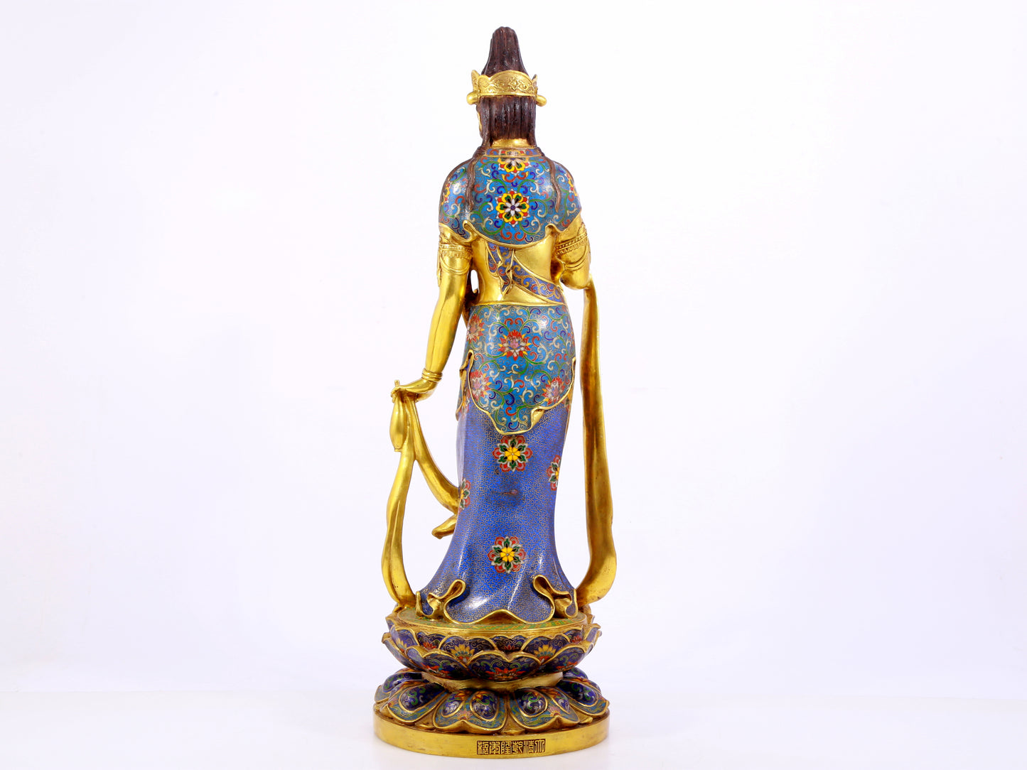 Cloisonné Bodhisattva Statue