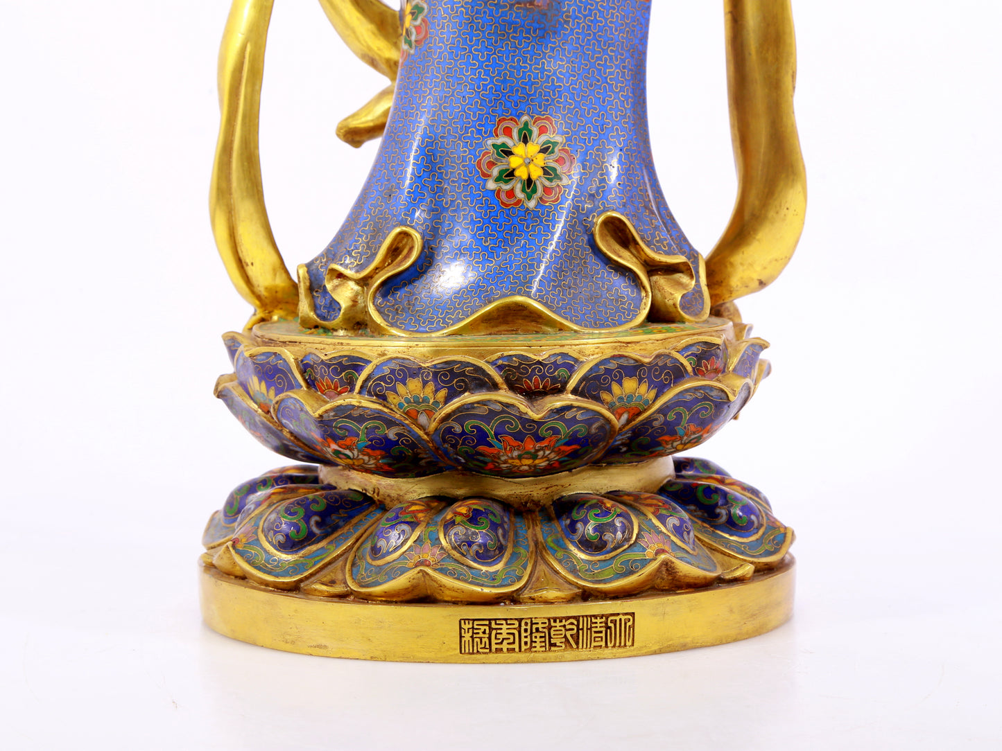 Cloisonné Bodhisattva Statue