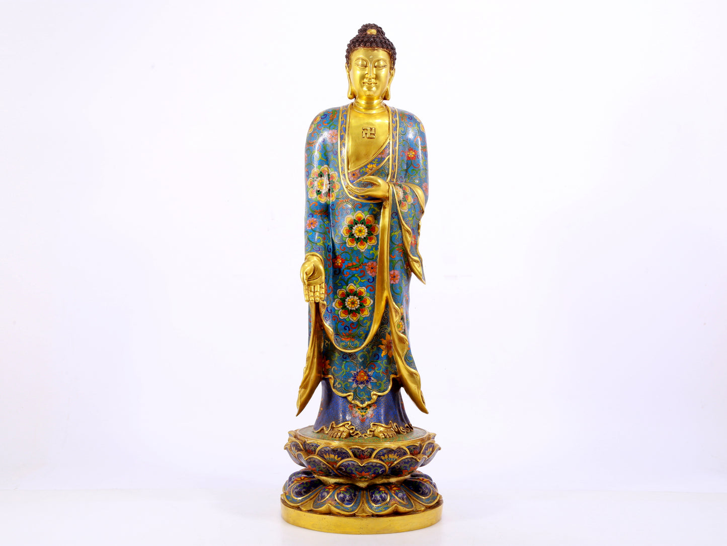 Cloisonné Statue of Gautama Buddha